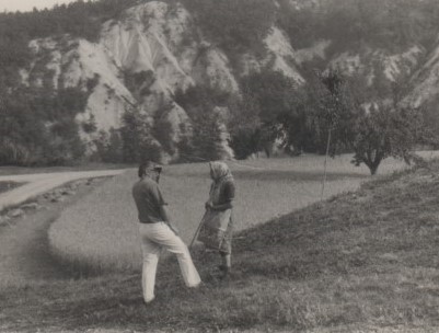 Fotografia dei primi proprietari dell'azienda in bianco e nero